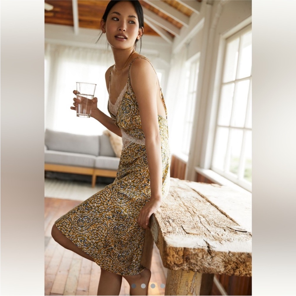 NWT ANTHRO Paisley Slip Dress size L - Picture 13 of 13